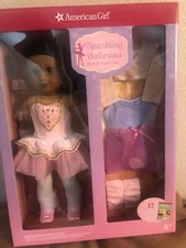 American Girl Sparkling Ballerina Doll & Outfit Set Dark Skin & Hair, Costco set
