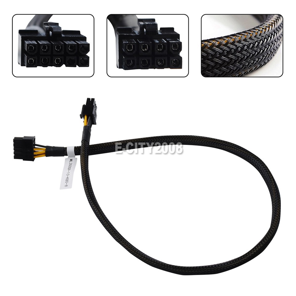 10Pin to 8 pin GPU Power Supply Adapter Cable for HP ML350 G9 Gen9 and ...