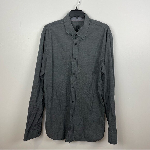 Howe Gray Long Sleeve Button Down Causal Shirt Co… - image 1
