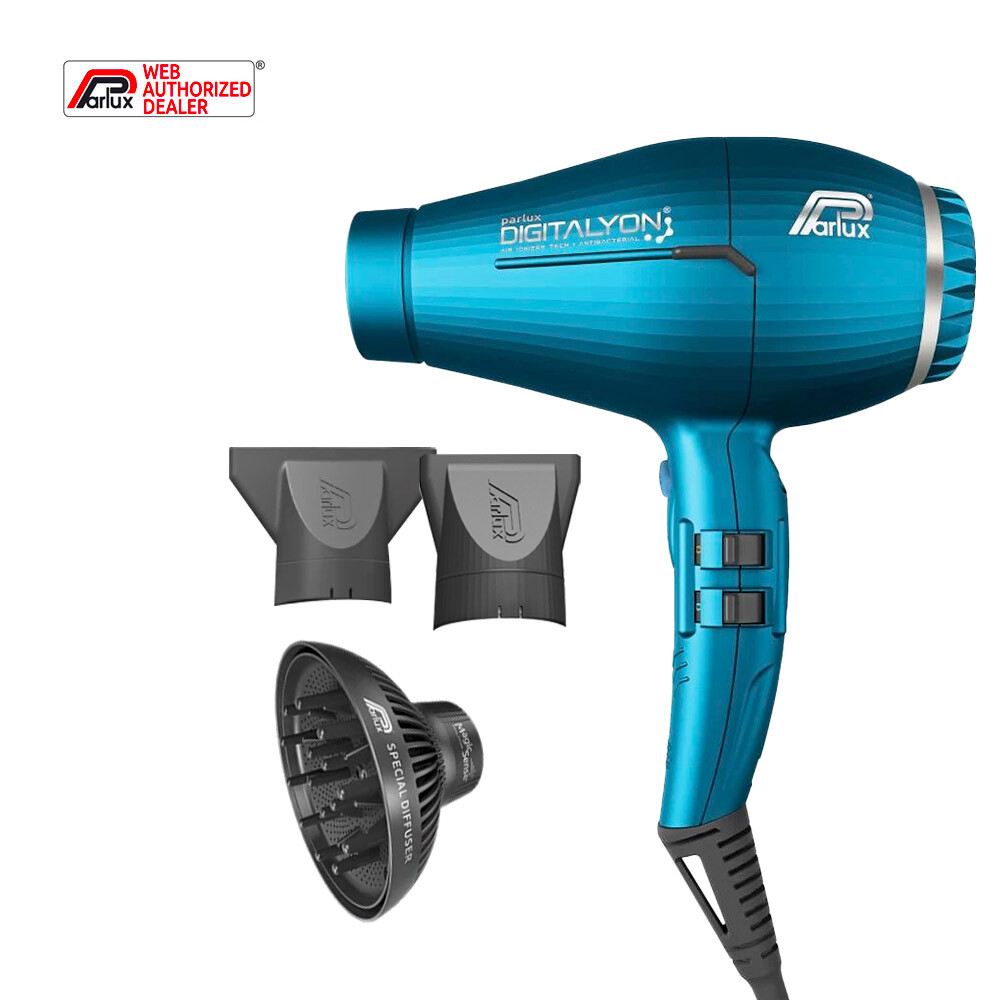 Parlux Digitalyon + Magic Sense - asciugacapelli blu con diffusore