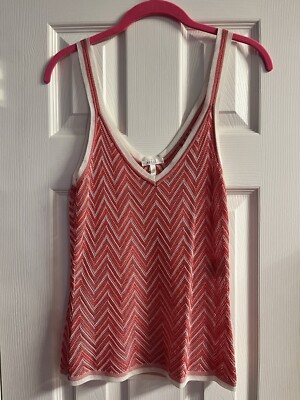 Fabulous Escada Red And White Knit Tank Top Size 36 (US 6)