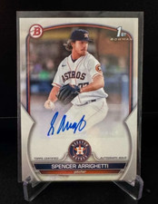 HOTTEST PITCHER IN MLB!!    Spencer Arrighetti 1st Bowman Auto $ BV $75