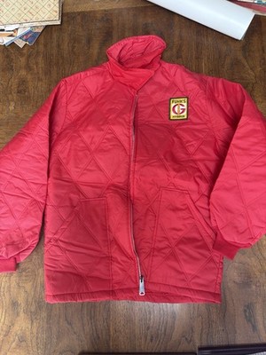 Vintage Swingster Red Puff Jacket Funks Hybrid Logo Men s Small Made In USA