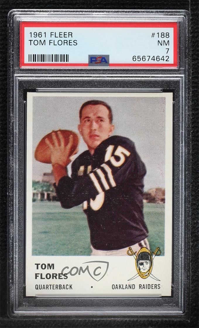 1961 Fleer Tom Flores #188 PSA 7 Rookie RC HOF 1q7
