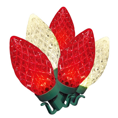Holiday Time 100 Warm White & Red Super Bright C9 LED Lights Indoor/Outdoor