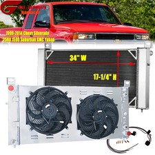 Fit 1999-2014 Chevrolet Silverado Gmc Sierra 2500 1500 3 Row Radiatorshroud Fan