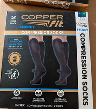 2 Boxes Copper Fit Energy Knee High Compressi...