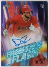2019 Topps Chrome Freshman Flash Auto Orange Refractor DAVID FLETCHER #DF #22/25
