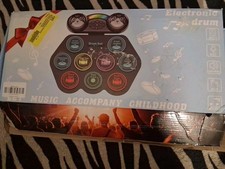 9-Pad Electronic Drum Set With Bluetooth MIDI Roll Up Drum Kit USB Rechargeable