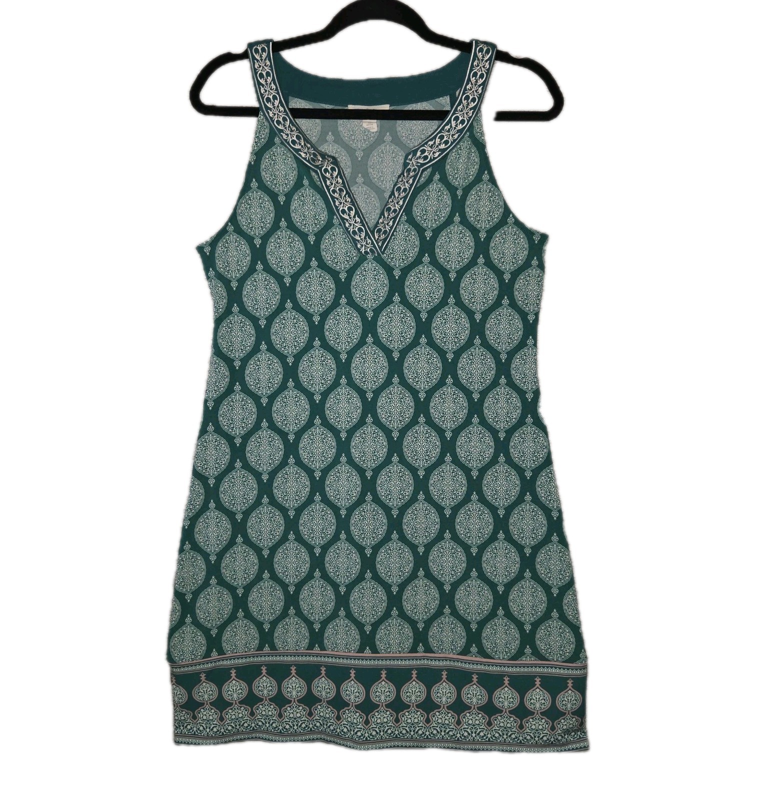 Vestido Magnolia Grace Tejido Alhambra Verde Para Mujer Pequeño Mediano Sin Mangas Cuello en V