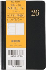 NOLTY 2026 Weekly Planner, Black, 1211 Starts December 2025 