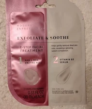 2 Modern Expressions 2-Step Facial Treatment AHA + BHA Peel & Vitamin B3 Serum