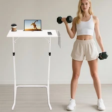 Adjustable Workstation Standing Desk for Work/Fitness Bike, Trainer Stand Table