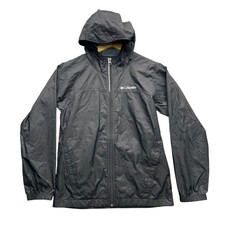 Columbia Jacket Kids Size M 10/12 Black Hooded Lightweight Windbreaker