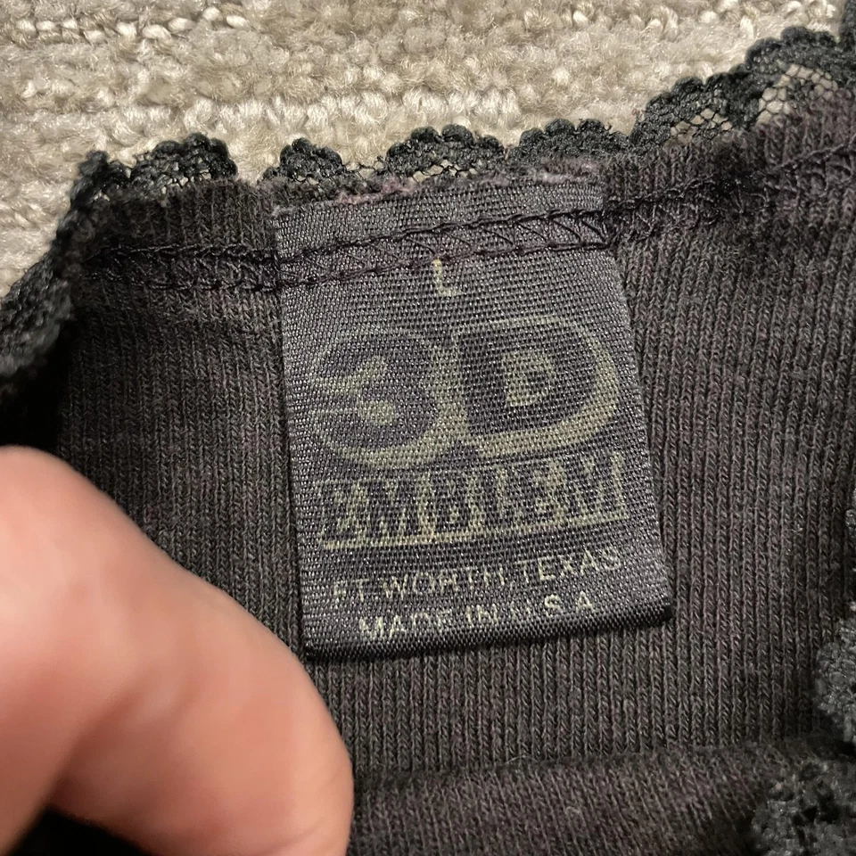 Camisa Vintage 3D Emblema Mujer Grande Forever Wild Eagle Años 90 Tanque EE. UU. Motociclista Moto Foto 3 de 4