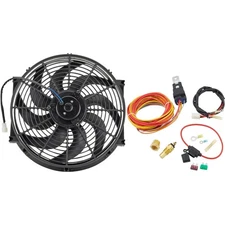 Universal 14 Inch Electric Radiator Cooling Fan w/Relay Kit