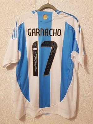 Alejandro Garnacho -  Argentinien Trikot 2024 - Beckett Zertifikat - Signiert