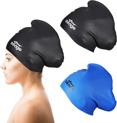 Gorro bano cabello largo paquete de 2 gorros de natacion de silicona para mujer