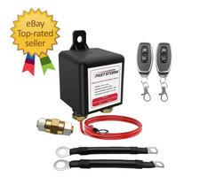 Side Post Remote Battery Disconnect Switch 12V, 250A Negative Battery Cut Off Sw