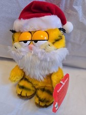 1981 Dakin Garfield 9" Plush Christmas Santa Hat With Original Tag Vtg 80s