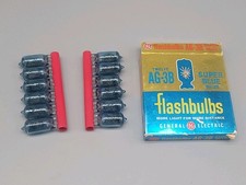 NOS AG-3B GE Super Blue Flashbulbs 12 Bulbs General Electric Vtg