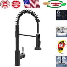 Versatile Black Kitchen Faucet with High-Pressure Pull Down Sprayer and 1.8 Gpm