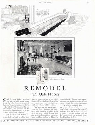 Oak Flooring Bureau Chicago Quarter Sawn Red Oak Remodel Guide Vtg Mag Print Ad