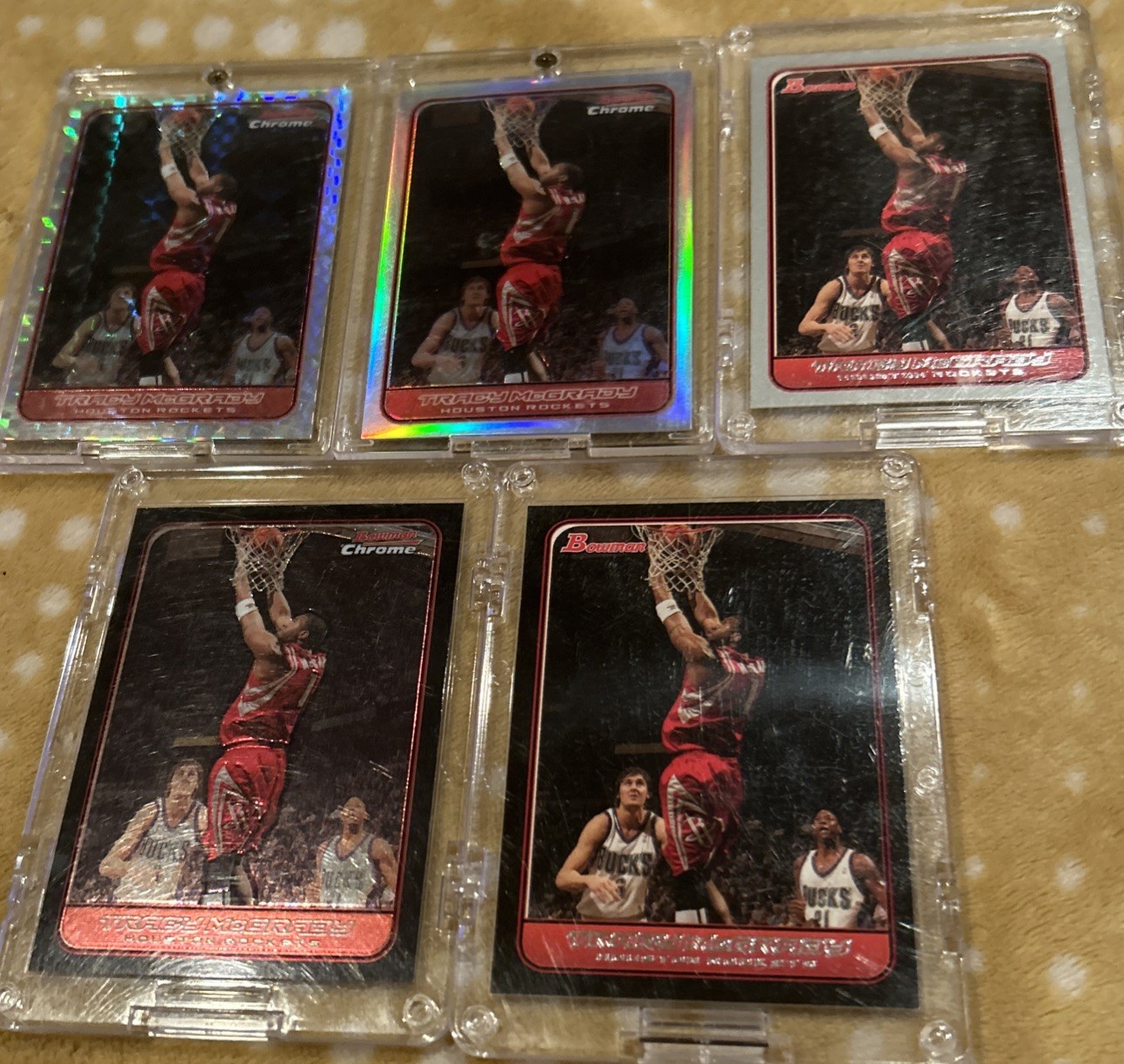 Tracy McGrady 2006 Bowman Chrome Xfractor Holo Refractor SP /150 #74 Rockets HoF
