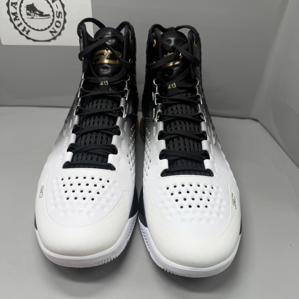 Under Armour Curry 1 Retro MVP Dynasty WhiteBlack Gold 3026051-001 Men Sz 13 NEW Under Armour Curry 1 Retro MVP Dynasty WhiteBlack Gold  main image 3