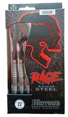 3 Steeldarts ''Rage Ultra Strong INOX Steel'' Harrows 22 g