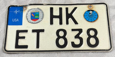 Rare US Forces in Germany Military License Plate - HK ET 838 - NATO Insignia