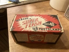 Lot 8 Super Flash Bulbs Wabash Press 40  Photolamps Photography Photobulbs Bulb