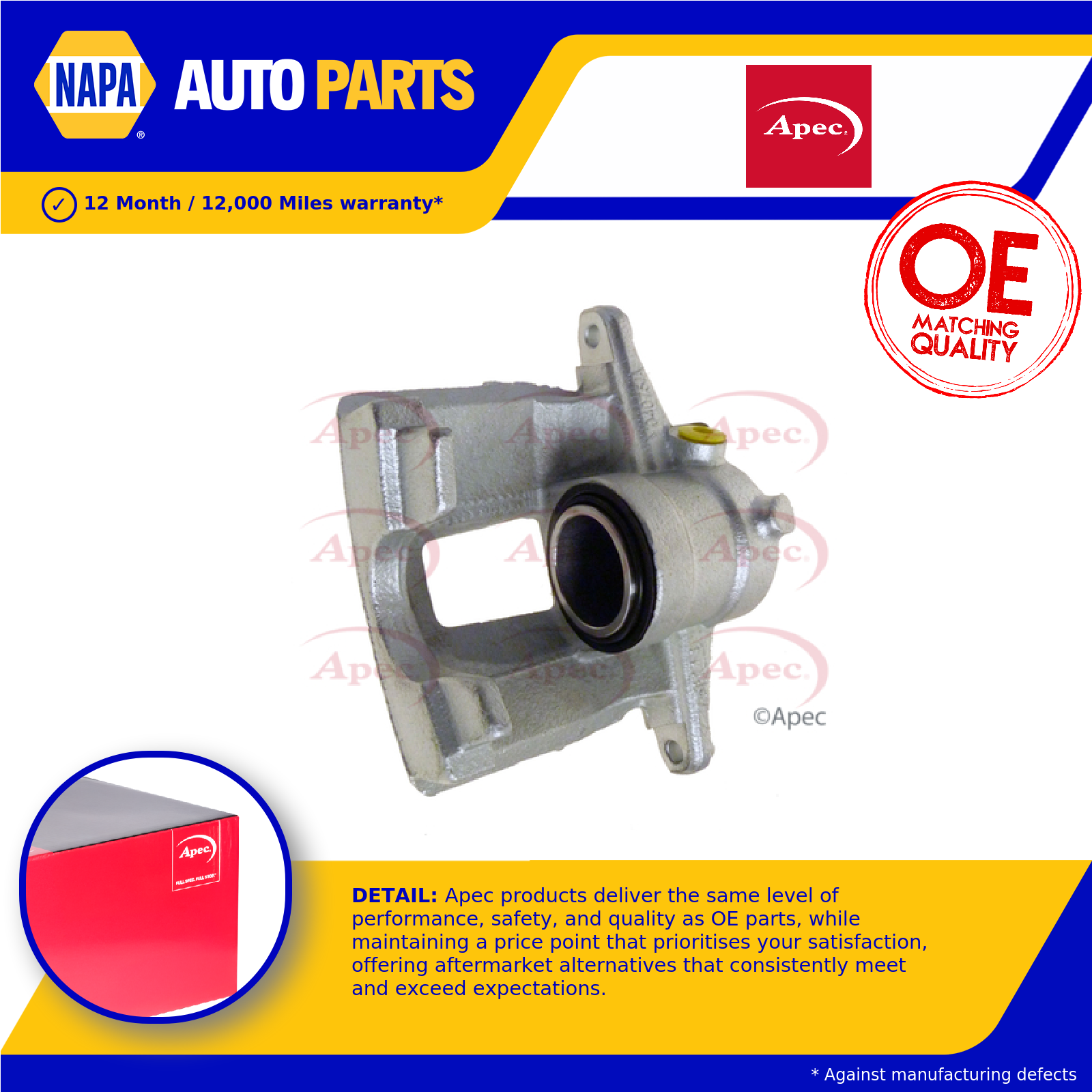 Brake Caliper Rear Left LCA1433N Apec 1612437280 77366667 Top Quality Guaranteed