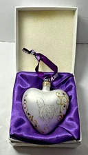 Fancy Feast Cat Food Christmas Tree Ornament collectible 2008 Blown Glass Purple