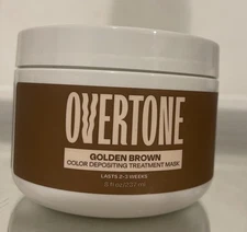 overtone golden brown Color Depositing Treatment Mask 8 oz