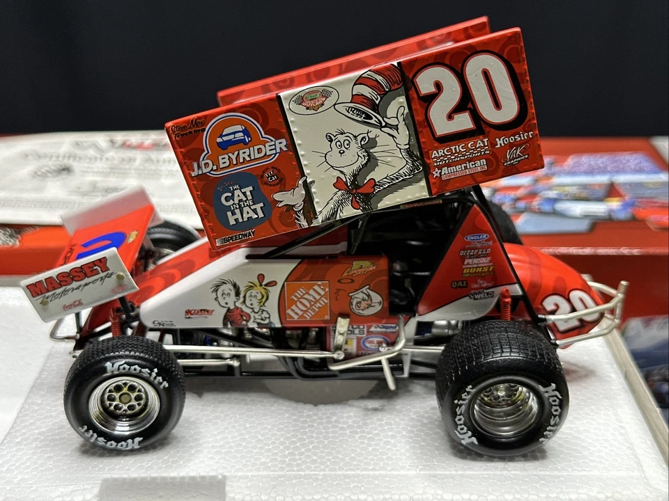 1/24 ACTION SPRINT CAR 2003 DONNY LASOSKI JD BYRIDER DR SEUSS CAT IN THE HAT - Image 3 of 4