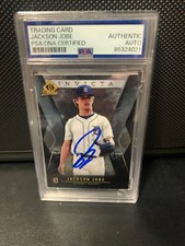 Jackson Jobe autograph signed 2021 Bowman Invicta card  BI-3 PSA Detroit Tigers