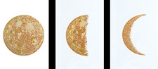 Set of 3 DIY Bead Embroidery Kits Moon Phases White Beadwork Beaded Stitching