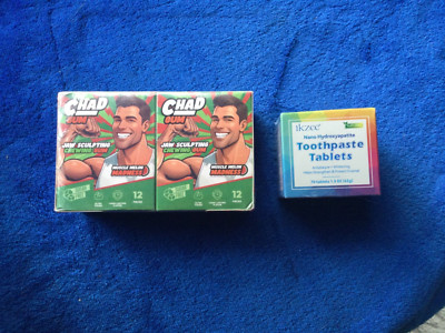 CHAD Jaw Sculpting Chewing Gum 120 pcs + Nano Hydroxyapatite toothpaste tablets