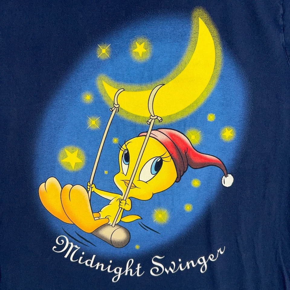 Tweety Bird Shirt Womens One Size Blue Warner Bros Looney Tunes Midnight Swinger - Image 2 of 4