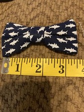 ORMOND N.Y.C. Bow tie Navy Blue white Shark clip TIE Boy s