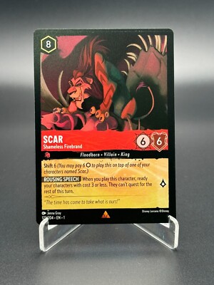 scar lorcana card Disney Lorcana Shimmering Skies - Scar - Traitor - 109/204