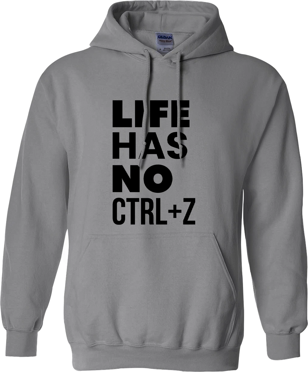 RHUDE Felpa con cappuccio LIFE HAS NO CTRL+Z citazione ispiratrice tastiera computer scherzo divertente regali