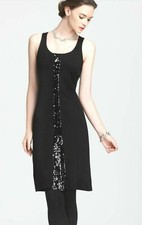 NWT $242 KAREN KANE Black Sequin Dress S 6 8