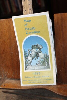 Vintage 1979 Map of South Carolina Primary Highway System