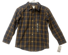 NWT Cat Jack Boy s Long Sleeve Collared Button Down Striped Shirt Size 10/10A