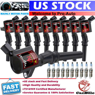For 10 Pack Ignition Coils DG508 Ford F150 F250 F350 E350 4.6L 5.4