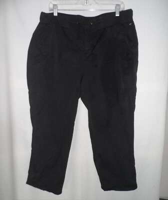 Maurices Black Stretch Cotton Pants Pet or Capris Comfort Size 12 L Inseam 25''