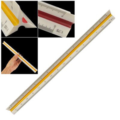 1:20 1:25 1:50 1:75 1:100 1:125 Plastic Triangular Scale Ruler MeasurementTS·:J