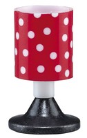 Nachttischlampe 3,5V Tischlampe Rot/Schwarz FüR Puppenhaus, Kahlert 10483